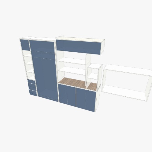 Dormitorio, Estudio Бесплатные 3D-проекты мебели и чертежи от сообщества Flatma