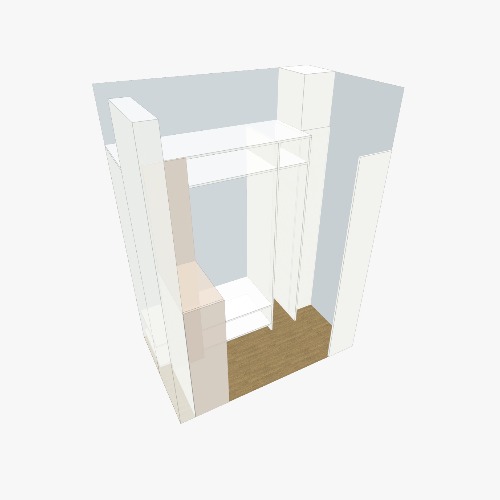 Маленькая гардеробная Бесплатные 3D-проекты мебели и чертежи от сообщества Flatma