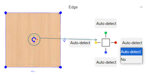 Edgebanding setup in the Flatma