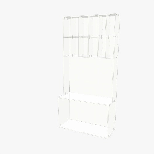 Akvaryumlu bar ünitesi Бесплатные 3D-проекты мебели и чертежи от сообщества Flatma