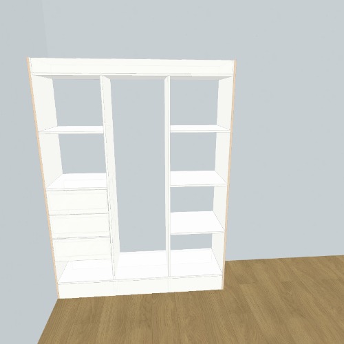 Closet con cajones Бесплатные 3D-проекты мебели и чертежи от сообщества Flatma