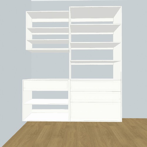 Closet con cajones