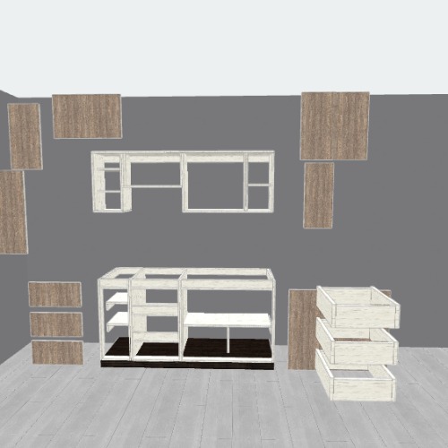 Cocina Diseño Internos y Puertas Free 3D furniture designs and blueprints from Flatma Community