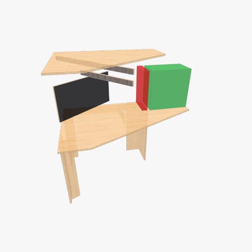 Corner PC table Free 3D furniture designs and blueprints from Flatma Community