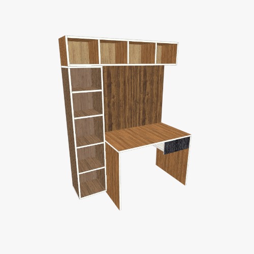 Ders Çalışma Masası Kütüphaneli Бесплатные 3D-проекты мебели и чертежи от сообщества Flatma