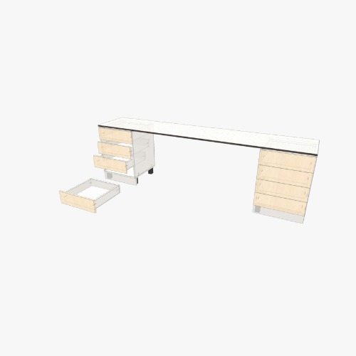 Desk001 Бесплатные 3D-проекты мебели и чертежи от сообщества Flatma