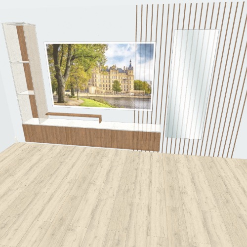 Entretenimiento TV con panel wpc Free 3D furniture designs and blueprints from Flatma Community