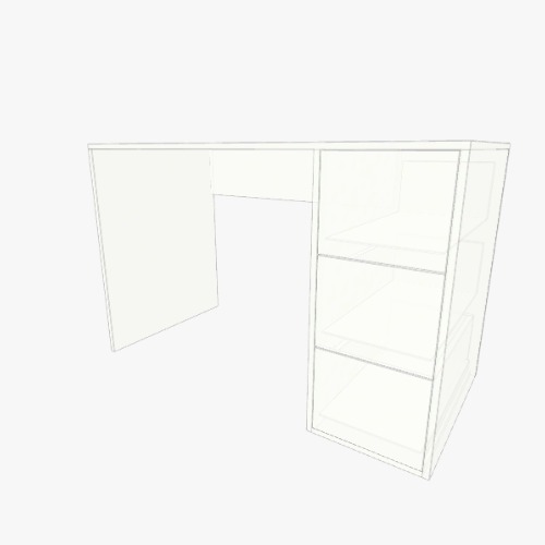 Escritorio 120cm + cajonera Free 3D furniture designs and blueprints from Flatma Community