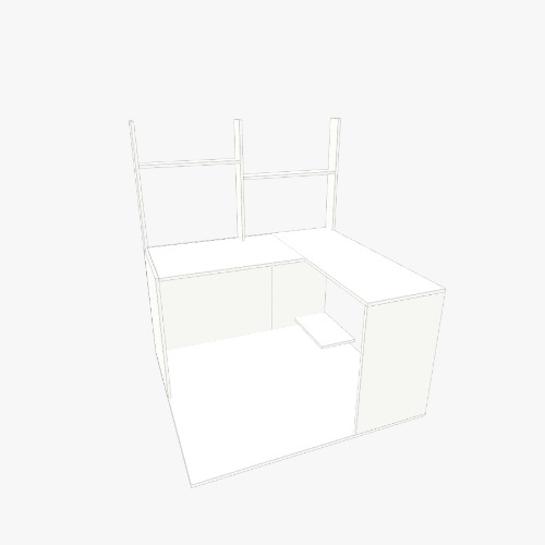 Escritorio con PC Free 3D furniture designs and blueprints from Flatma Community
