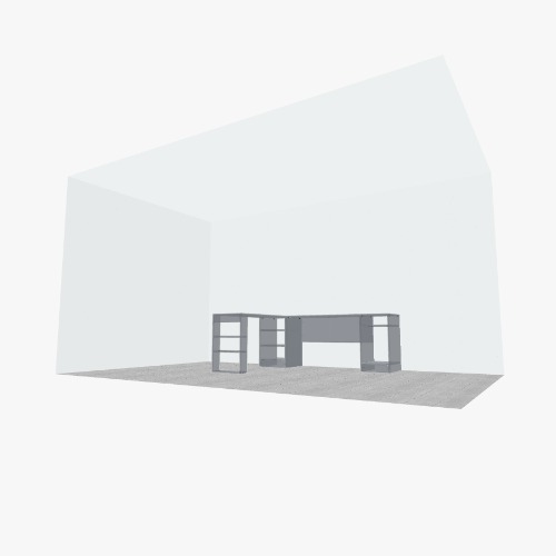 Escritorio de melamina 2 partes en L