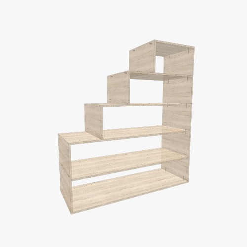 estanteria bajo esclalera LRZ Free 3D furniture designs and blueprints from Flatma Community