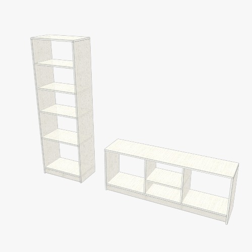 书柜+电视柜 Free 3D furniture designs and blueprints from Flatma Community