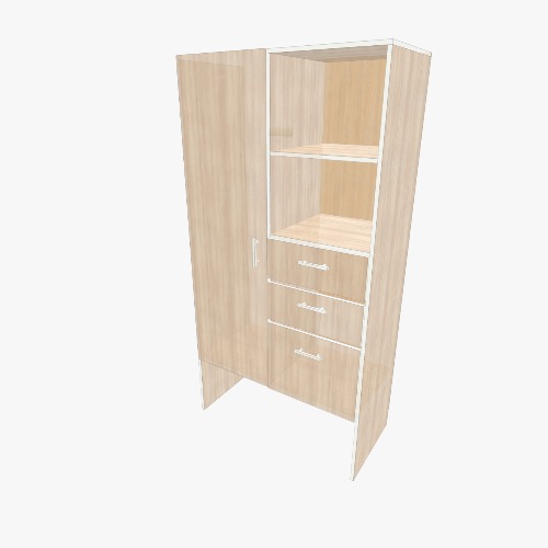 Wardrobe (1) Бесплатные 3D-проекты мебели и чертежи от сообщества Flatma