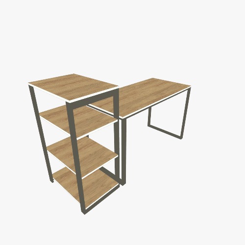 стол со стеллажом Free 3D furniture designs and blueprints from Flatma Community