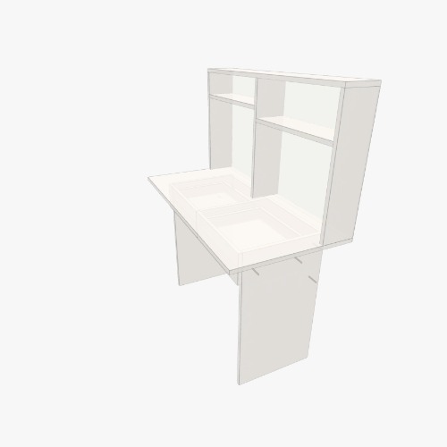 Стол письменный с полками Free 3D furniture designs and blueprints from Flatma Community