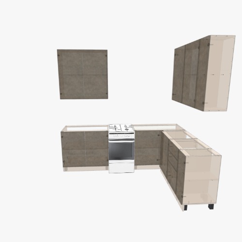 моя кухня Free 3D furniture designs and blueprints from Flatma Community