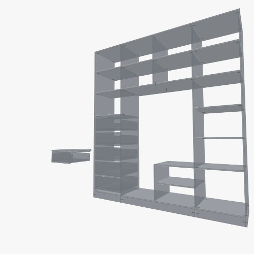 шкаф 234 на 265 v3 Бесплатные 3D-проекты мебели и чертежи от сообщества Flatma