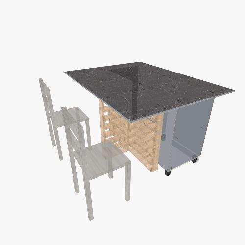 Исходные параметры стола-осрова Free 3D furniture designs and blueprints from Flatma Community