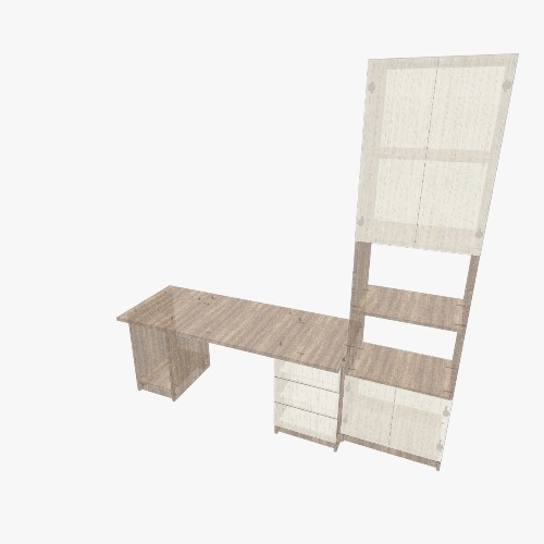 Компьютерный стол №1 Free 3D furniture designs and blueprints from Flatma Community