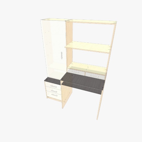 Компьютерный стол с надстройкой Free 3D furniture designs and blueprints from Flatma Community