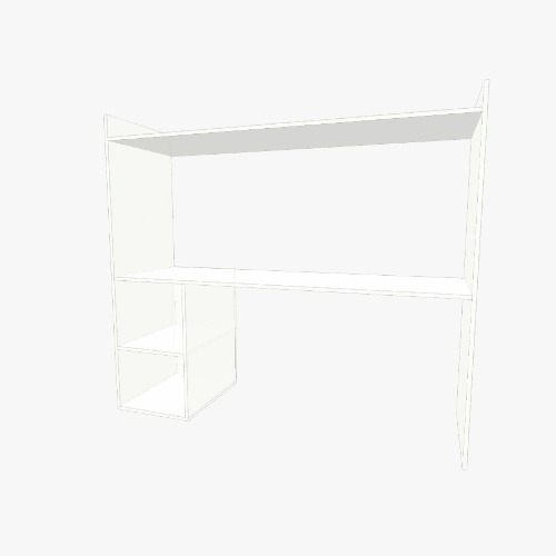 Компьютерный стол с надстройкой и полками Free 3D furniture designs and blueprints from Flatma Community