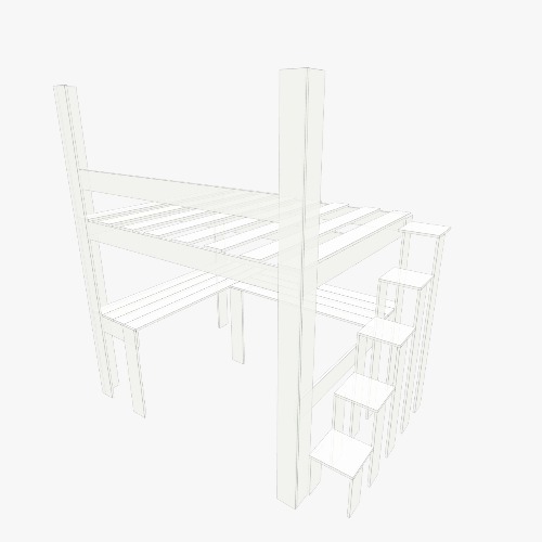 Кровать-чердак макет Free 3D furniture designs and blueprints from Flatma Community