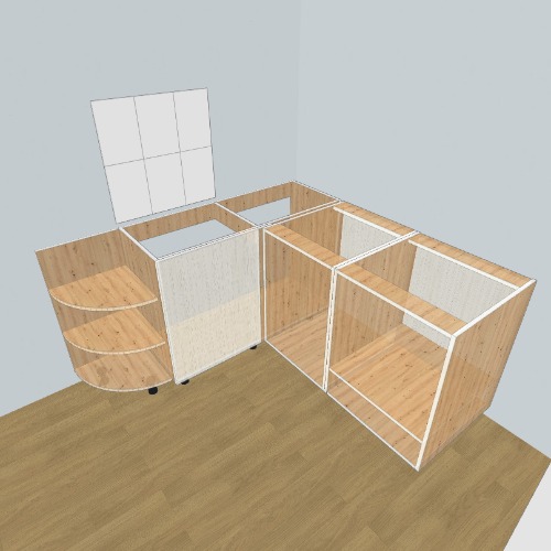 кухня Бесплатные 3D-проекты мебели и чертежи от сообщества Flatma