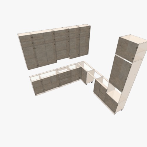 Кухня 2800 на 2800 Free 3D furniture designs and blueprints from Flatma Community