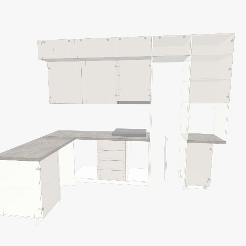 Кухня №3 Free 3D furniture designs and blueprints from Flatma Community