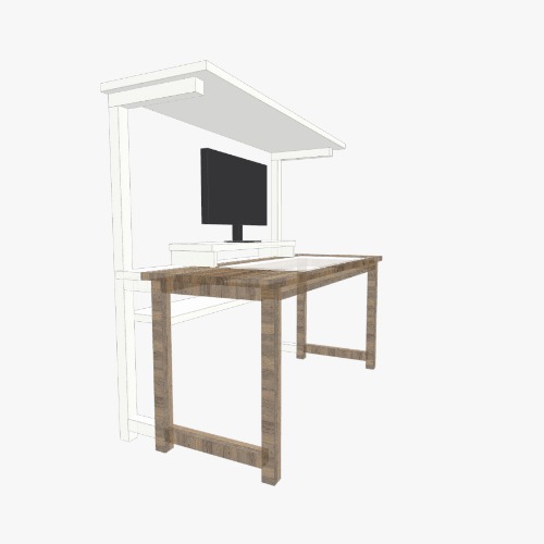Meja Komputer Free 3D furniture designs and blueprints from Flatma Community