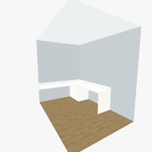 Mesa de escritório em L Бесплатные 3D-проекты мебели и чертежи от сообщества Flatma