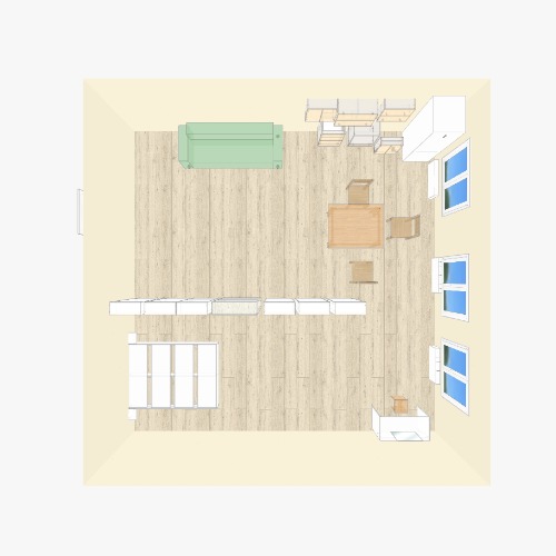 Однокомнатная студия Free 3D furniture designs and blueprints from Flatma Community
