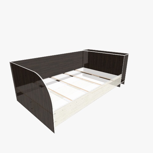 Односпальная кровать Free 3D furniture designs and blueprints from Flatma Community