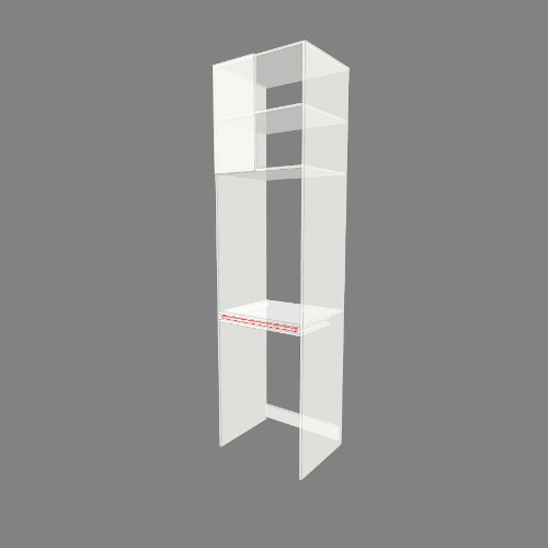 Открытый шкаф для стиральной и сушильной машин с закрытыми полками и выдвижным столиком Free 3D furniture designs and blueprints from Flatma Community