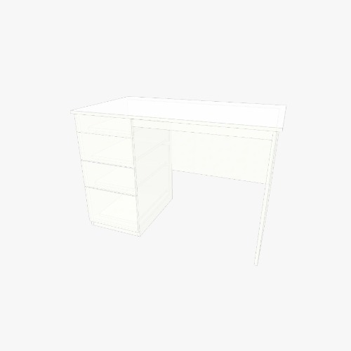 Письменный стол Бесплатные 3D-проекты мебели и чертежи от сообщества Flatma