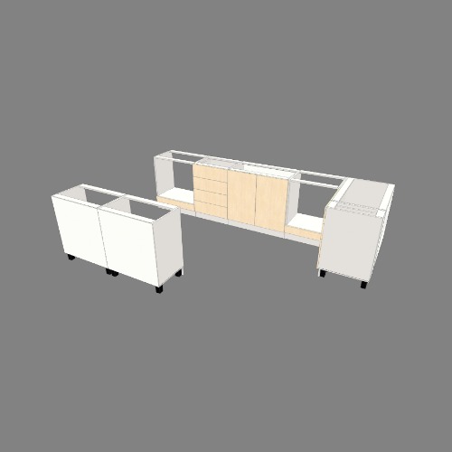 projeto cozinha simples Бесплатные 3D-проекты мебели и чертежи от сообщества Flatma
