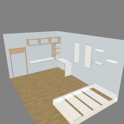 quarto/escritorio Free 3D furniture designs and blueprints from Flatma Community
