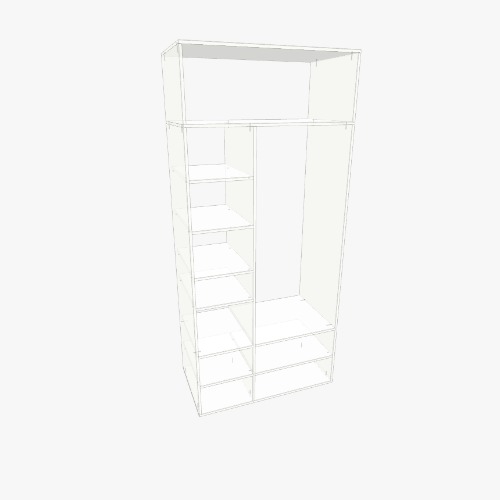 Шкаф Бесплатные 3D-проекты мебели и чертежи от сообщества Flatma
