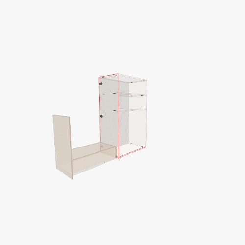 Шкаф с выдвижной полкой Free 3D furniture designs and blueprints from Flatma Community