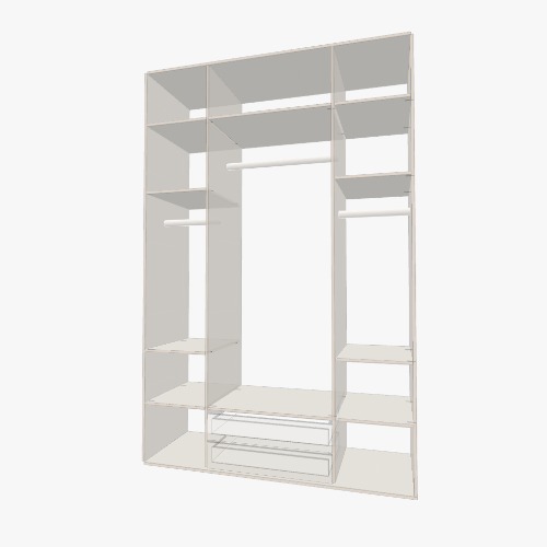 Шкаф спальня Бесплатные 3D-проекты мебели и чертежи от сообщества Flatma