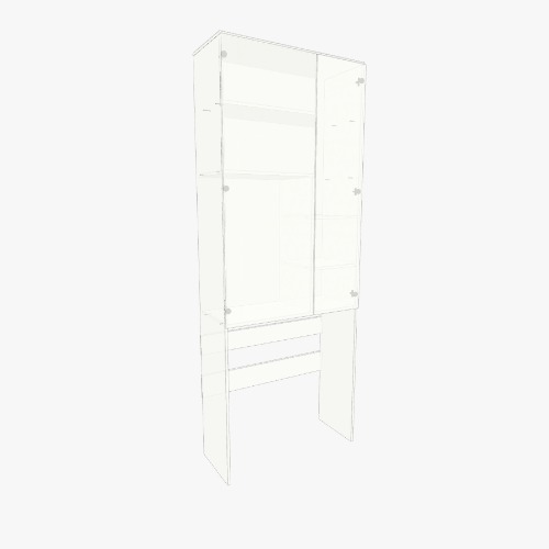 Шкаф в нишу над сушильной машиной Free 3D furniture designs and blueprints from Flatma Community