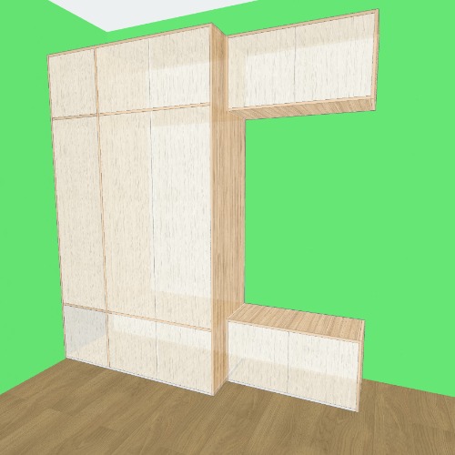 шкаф в прихожую Free 3D furniture designs and blueprints from Flatma Community