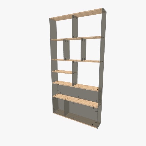 Стелаж 2100х1000х200 Free 3D furniture designs and blueprints from Flatma Community
