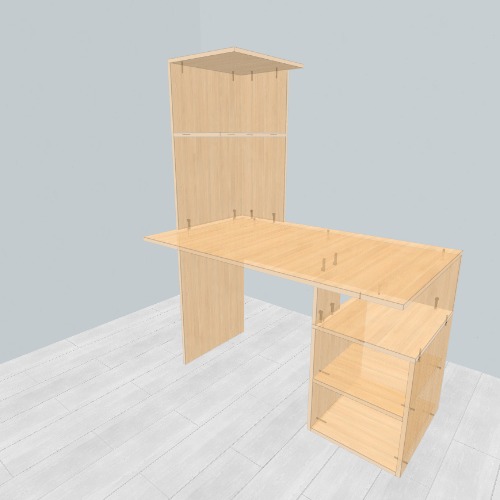 Стол рабочий Free 3D furniture designs and blueprints from Flatma Community