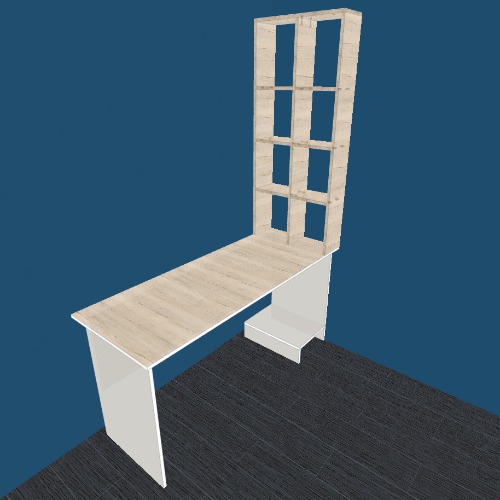 Стол со стеллажом Free 3D furniture designs and blueprints from Flatma Community