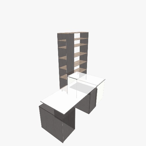 столы и стеллаж для офиса Free 3D Furniture Projects and Blueprints from the Flatma Community