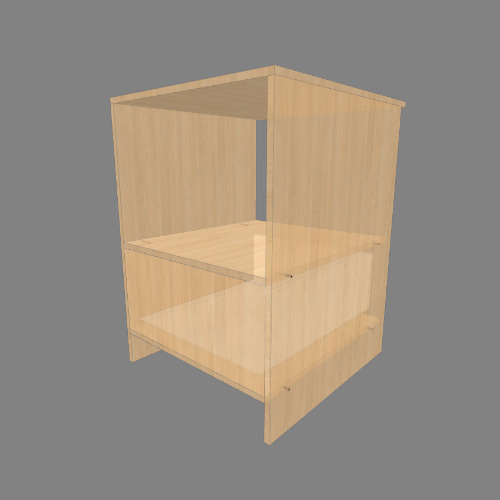 Тумба с выдвижным ящиком и открытой полкой Free 3D furniture designs and blueprints from Flatma Community