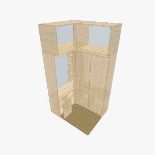 Угловой шкаф в маленькую прихожую 1100х1300 Free 3D furniture designs and blueprints from Flatma Community