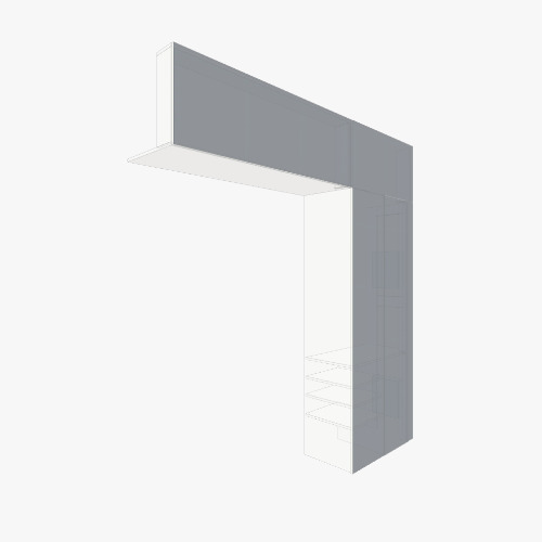 Wardrobe with top cabinets Free 3D furniture designs and blueprints from Flatma Community