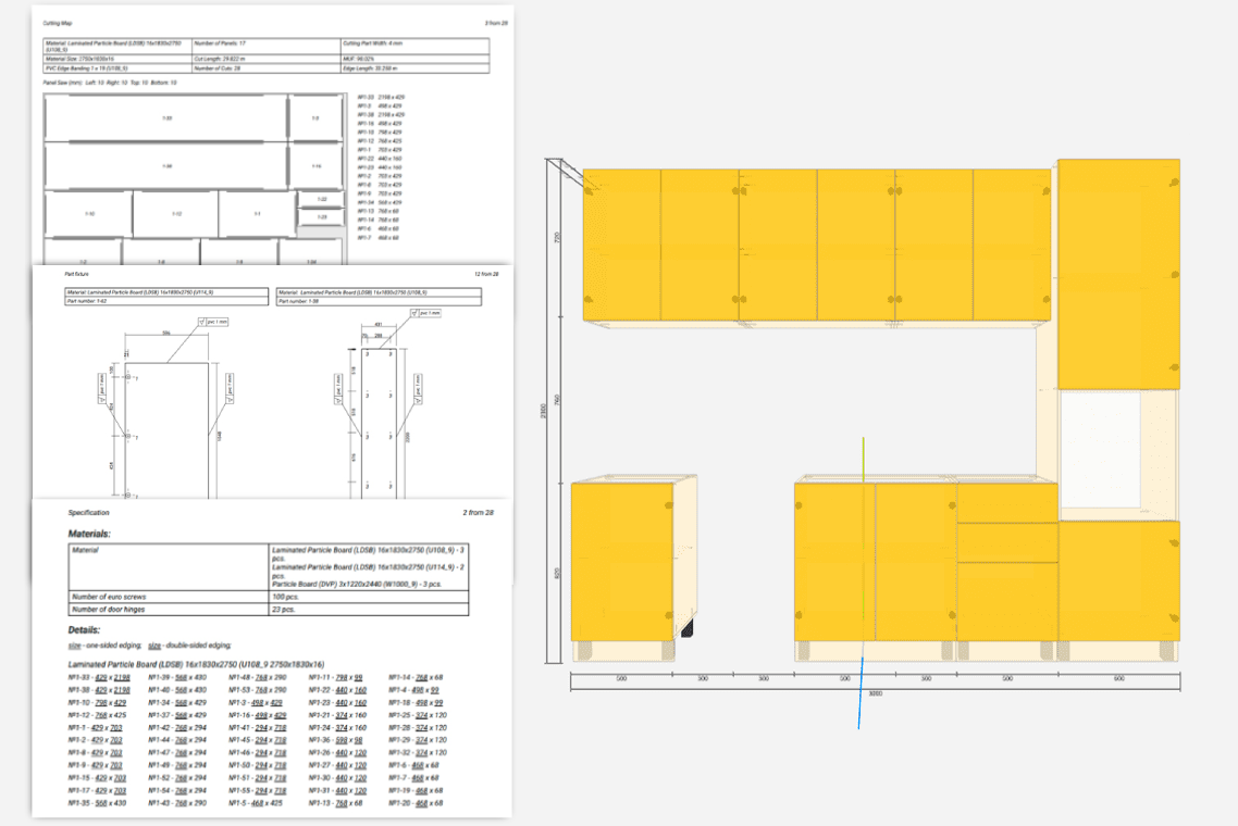Kitchen design software workflow from planning to production